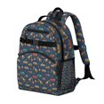 thumbnail image 2 of Cartoon Construction Vehicles Traffic Signs Backpack for School,Cute School Bag,Schoolbag with Adjustable Shoulder Straps & Padded Back,15.25"x11.5"x5.25", 2 of 5