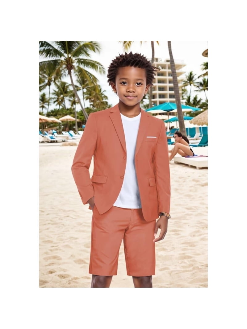Shorts Suit for Boys Piece Slim Fit Summer Suits Kids Tuxedos