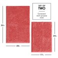thumbnail image 3 of Juego de alfombras de baño Hearth & Harbor, felpilla, antideslizante, rosa, 43 x 61 cm, 3 of 8