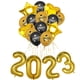 thumbnail image 1 of Fiudx Juego de Globos de Graduación, Confeti Negro, Blanco y Dorado, Diseño Premium con Helio, Ideal para Decorar Fiestas y Celebraciones de Graduación, 30 Cm, Incluye Pancarta "2023", 1 of 2
