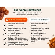 The Genius Brand Organic Mushroom Coffee + Collagen - Daily Energy Support - Healthy Immune Function - Arabica Coffee with Cordyceps, Reishi & Lions Mane Mushroom Blend - 10.6 oz (30 Servings)