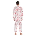 thumbnail image 7 of Valentine's Day Design Heart Adult onesie Pajamas, Crystal Velvet Ultra Soft Warm Jumpsuit for Men and Women, 7 of 7