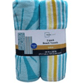 thumbnail image 7 of Mainstays Green Flower & Stripes Beach Towels (2 Count), 7 of 7