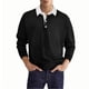 thumbnail image 2 of Blusa y camisa de manga larga con cuello vuelto para hombre, blusa de color liso con botones y solapa, blusa de poliéster para hombre, 2 of 3