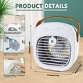 thumbnail image 2 of BinKFF Rechargeable Portable Air Conditioner, Mini Air Conditioner, Large Water Tank Evaporative Air Cooler, Personal Space Cooler Humidifier, Small Portable AC Fan for Home, 2 of 8