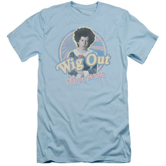 Brady Bunch Wig Out Adult 30/1 T-Shirt Light Blue