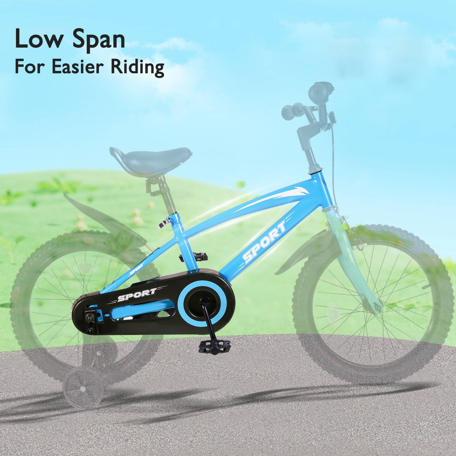 Naipo 18" Kids Bike with Removable Training Wheels photo 6