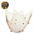 thumbnail image 2 of Red de pesca de estilo mediterráneo con decoración de conchas, accesorios de fotografía retro, decoración de pared con red de pesca, 2 of 6
