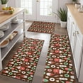 thumbnail image 2 of Brown Christmas Dessert Pattern Kitchen Rugs Sets Of 3,Kitchen Runner Rugs Non Skid Washable,Decorative Kitchen Floor Mats for Kitchen,Sink,Laundry,17"x30"+ 17"x47" + 17"x59", 2 of 6