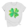 thumbnail image 5 of Love Shamrock Graphic St Patrick's Day Cute T-Shirt Women's Clover Irish Tees Short Sleeve Casual Tops, 5 of 8