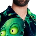 thumbnail image 5 of Alien Men's Short Sleeve Casual Printed Button Down Beach Shirts, 5 of 6