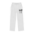 thumbnail image 3 of fatyb Girls Baggy Sweatpants Bow Printed Wide Leg Long Pants Elastic Waist Jogger Pants with Pockets, 3 of 6