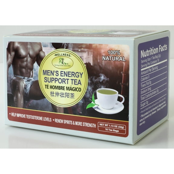 GT Men's Energy Support Tea, 1.13 Ounce Box (16 Tea Bags)