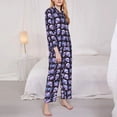 thumbnail image 3 of Daiia flower Skull rose for Women's Long-Sleeved Pajama Set – Soft & Comfortable Sleepwear Button-Up Pajamas Cozy Lounge Wear-XX-Large, 3 of 7
