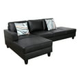 thumbnail image 3 of Hommoo L-Shaped Sectional Couch, Living Room Furniture Suitable for Small Space-Apartment/Upstairs Loft/Living Room, Black(Without Ottoman), 3 of 7