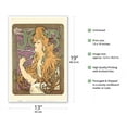 thumbnail image 2 of Job Cigarette Rolling Papers - Vintage France Advertising Poster by Alphonse Mucha c.1900 - Master Art Print (Unframed) 13in x 19in, 2 of 4