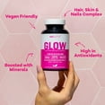thumbnail image 4 of (2 pack) GoBiotix Glow Biotin 10000mcg, Collagen Boost Hair, Skin & Nails Multivitamin with Hyaluronic Acid, 90 Caps, 4 of 9