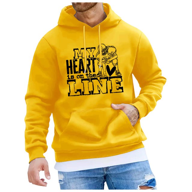 Wyzesi Sweatshirt Blanket Large Male Rugby Print Sweatshirt Long Sleeve Hooded Sweatshirt