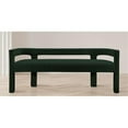 thumbnail image 5 of 3 Piece Boulce Upholstered Dining Chairs and Bench Set in Green, 5 of 10