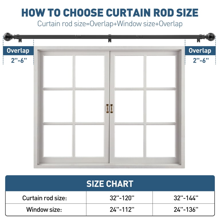 Curtain Rod 144 Inches Amazon.com: Window Curtain Rods 72 To 144