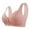 Pink, variant on Aofany Woman Traceless Plus Size Bras Comfortable No Steel Ring Breathable Gathering Front Opening Buckle Bra Ladies Lace Underwear