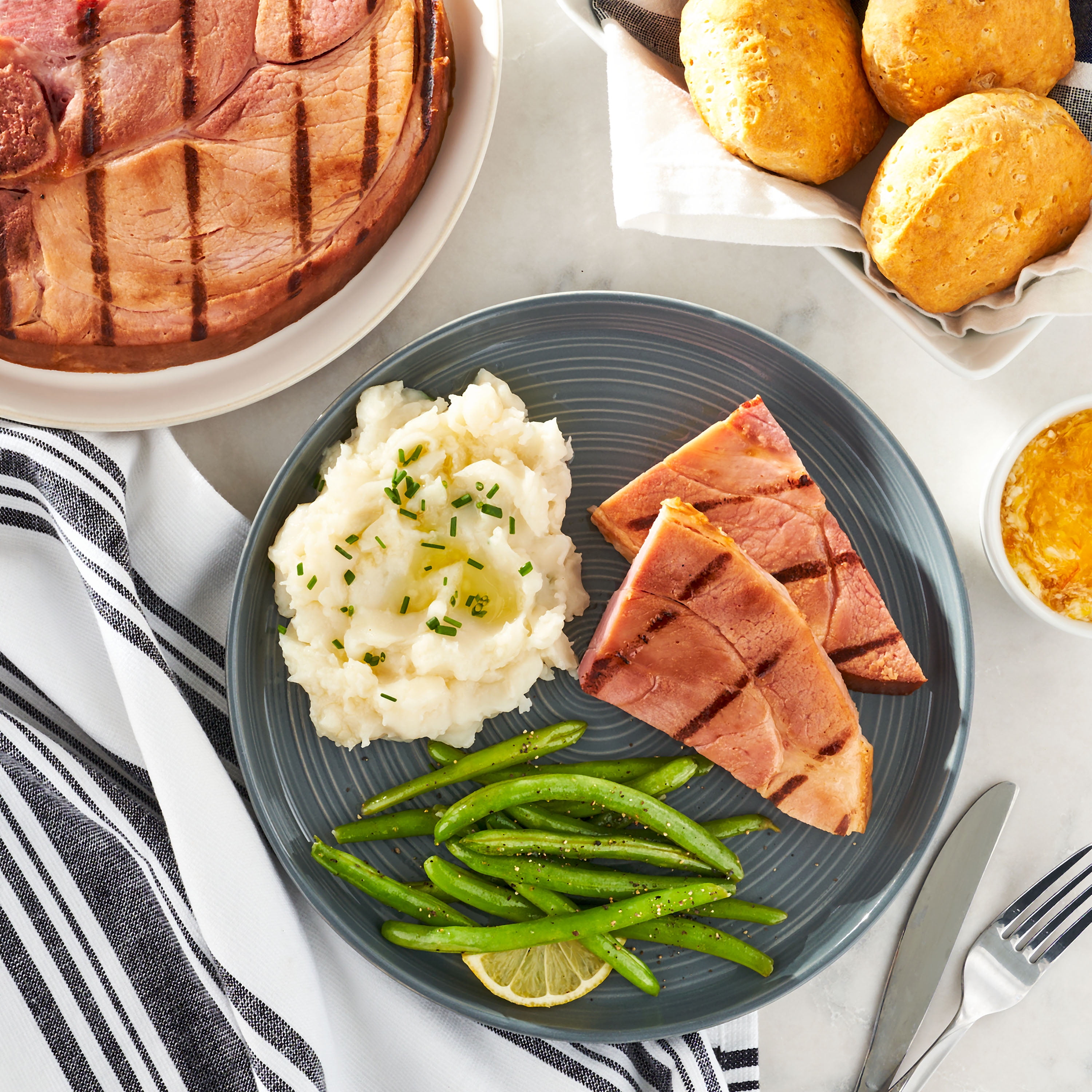 Great Value Bone-in Ham Steak, Hardwood Smoked, 1 Pack