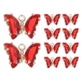 thumbnail image 1 of Uxcell 10Pcs Encanto de Mariposa de Rhinestone Cubic Zirconia Cristal Rojo, 1 of 7