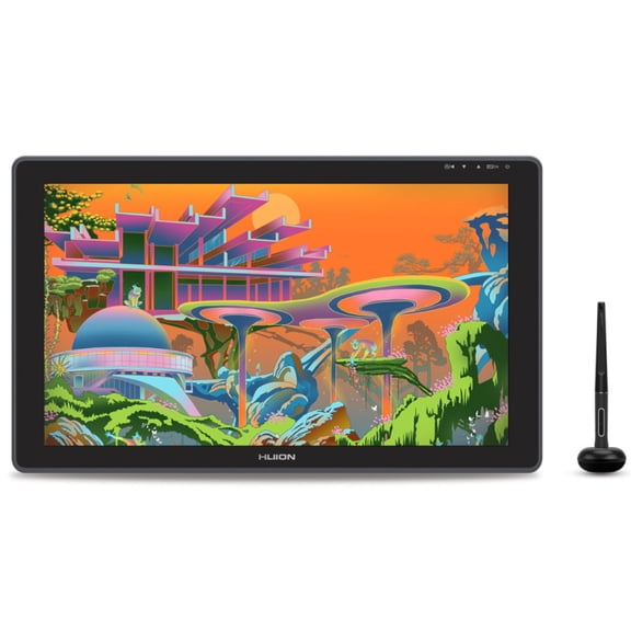 Tableta Gráfica Monitor Huion GS2201 Kamvas 22 Pluma Libre Batería Negra