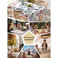 thumbnail image 5 of Grey Red Botanical Table Cloth, Waterproof Tablecloth for Rectangle Tables, Watercolor Spring Floral Summer Leaf Reusable Washable Fabric Table Cover for Restaurant Kitchen Dining Tables 60"x84", 5 of 9