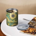thumbnail image 3 of 12oz Coffee Tumblers Blue Sunflower Vine Leaf Pattern Stainless Steel Vacuum Insulated Travel Tumbler Coffee Cups Mug with Lid and Straw with Cleaning Brush for Cold & Hot Drinks, 3 of 5