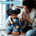 thumbnail image 3 of Muñeca Reborn JIZHI Black Girl, 50 cm, realista, con caja de regalo, 3 of 9
