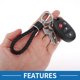 thumbnail image 4 of Llavero de coche Unique Bargains, llavero universal con anillo para llaves de control remoto, cuero sintético, aleación de zinc, tono plateado, negro, 1 pieza, 4 of 6