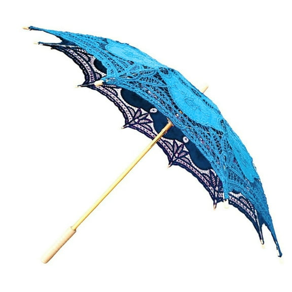 Lace Photography Umbrella Wedding Decoration Prop 32 Inch Elegant Bridal Dance Event Accessory with Wooden Handle for Stylish