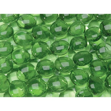 - Glass Gems In Mesh Bag - Green - 12 Oz