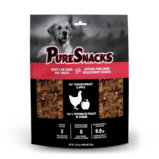 PureSnacks jerky de poulet et pomme pour chien