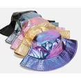thumbnail image 4 of CoCopeaunt Women Men PU Leather Bucket Hat Shiny Redial Reversible Sun Hat Sun Protection Wide Brim Caps Cool Foldable Hats Outdoor, 4 of 5