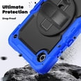 thumbnail image 4 of Funda para Samsung Galaxy Tab A11 de 8,7 pulgadas (2025) y Galaxy Tab A9 de 8,7 pulgadas (2023), resistente, a prueba de golpes, con soporte giratorio de 360° y correa de mano/bandolera, 4 of 9