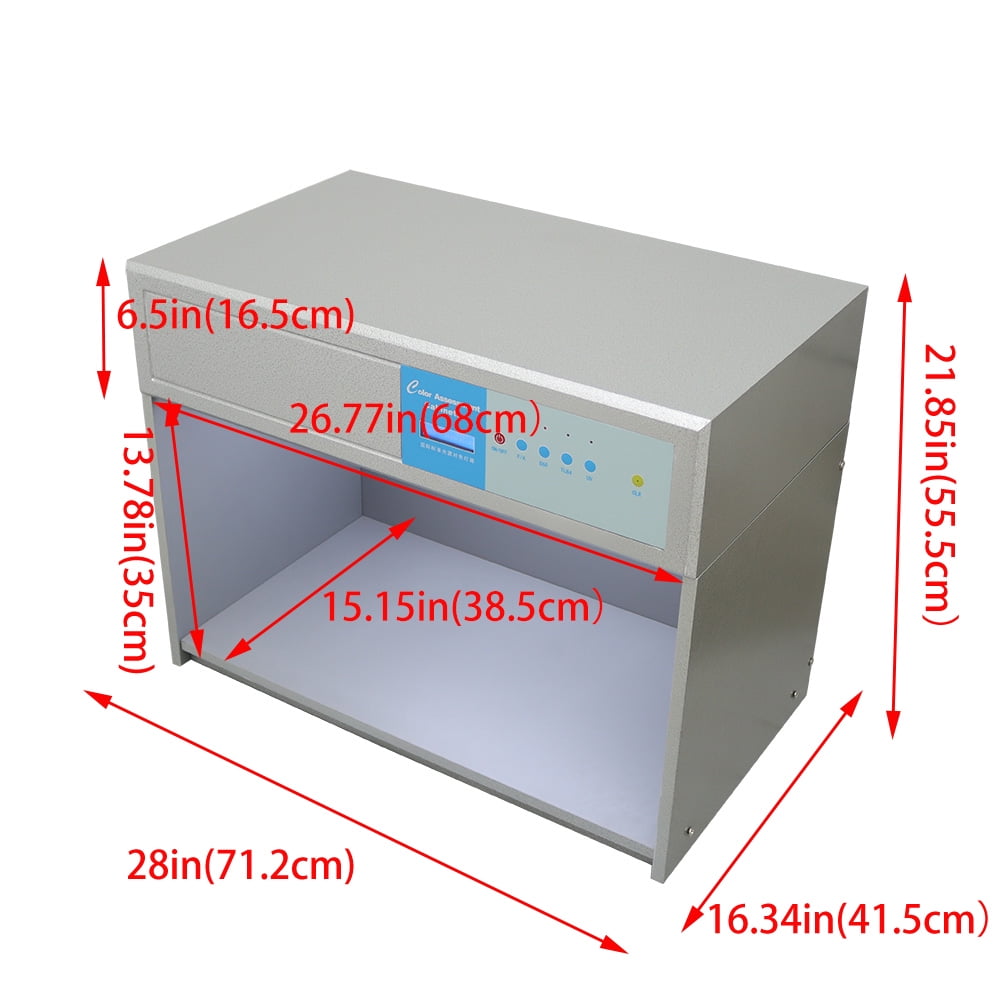 INTSUPERMAI Color Matching Cabinet Color Assessment Light Box 4 Lamps