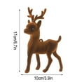 thumbnail image 3 of PEIBang Christmas Velvet Reindeer Decorations,Flocking Deer Figurine Statue Table Decorations for Home and Office, 3 of 7