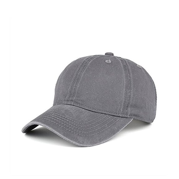 1-Pack Vintage Washed Cotton Baseball Cap, Low Profile Adjustable Twill Dad Hat for Men & Women, Unstructured Classic Fit Casual Hat TIKA