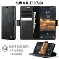 thumbnail image 3 of CaseMe Calf Leather Lining Microfibre Wallet Case for Samsung Galaxy S23 Ultra 6.8-inch with RFID Blocking,Magnetic Closure,Card Slots,Cash Slot,Kickstand,Shockproof Flip Folio Protective Phone Case, 3 of 10