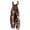 Black, variant on Women's Summer Jumpsuit Sleeveless Backless Romper Printed Loose Fit Long Playsuit for Beach Vacation Comfortable Lightweight Boho Chic Resort Wear Brown XXL