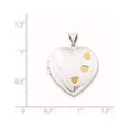 thumbnail image 7 of 925 Sterling Silver Rhodium-Plated with Gold-plating Heart Locket, 7 of 7