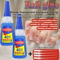 thumbnail image 3 of 6-pack Waterproof Nail Glue Quick-Dry | Large Capacity | Strong Adhesive Gel | For Press-On Nails, False Nails & Nail Art | Salon Professional Quality | Long-Lasting | 401 Super Firm Formula | Extra, 3 of 10