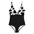 thumbnail image 4 of Mifsaly One Piece Swimsuit for Women Tummy Control V Neck Mesh Monokini Elegant Slim Fit Ruched Bathing Suits Summer Beach Vacation Swimwear S, 4 of 6