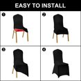 thumbnail image 4 of Waterproof Spandex Chair Cover 25PCS, Dining Chair Covers, Polyester Outdoor Chair Covers, Protector Chair Cover for Party Universal, Banquet, Wedding Event, Hotel(White), 4 of 6