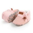 thumbnail image 2 of LIIPEE Girls Plush Sneakers Cartoon Closed Toe Non-Slip Soft Sole Fuzzy First Walking Shoes Infant Casual Pajamas Party Sneakers,Pink,6-12 Months, 2 of 3