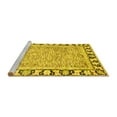 thumbnail image 2 of Ahgly Company Machine Washable Indoor Square Abstract Yellow Modern Area Rugs, 8' Square, 2 of 4