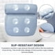 thumbnail image 4 of Almohada de baño Almohada para bañera con 6 ventosas Antideslizantes para Soporte de Cabeza, Cuello y Espalda, Malla de Aire Extra Gruesa y Suave Azul, 4 of 5