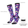 thumbnail image 4 of Naloa Skull mushroom rainbow Thigh High Socks Extra Long Stretchy Sock Women Over Knee High Opaque Stocking Daily Wear, 4 of 6